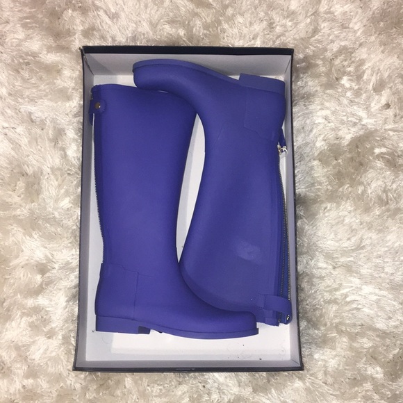 Jessica Simpson blue rubber boots
